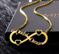 Customize Double Name infinity sign Necklace